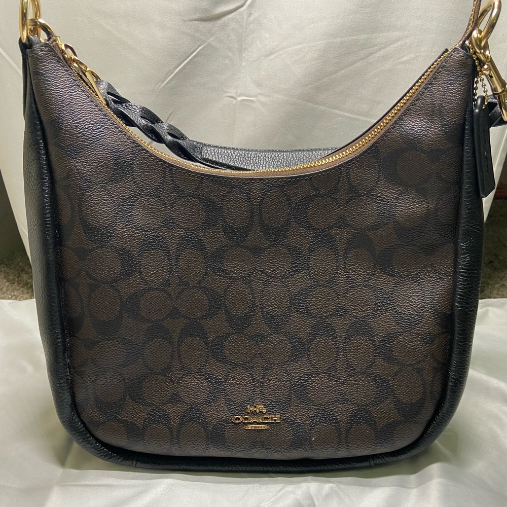 Coach Black and Brown Shoulder Bag